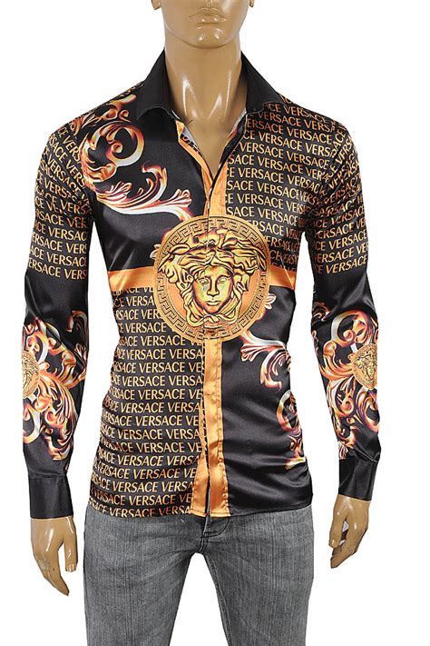 versace kleding heren|versace men's shirts.